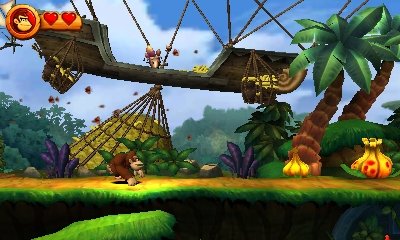 Timing ist alles: Donky Kong muss sich st&auml;ndig an Hindernissen und Feinden vorbei man&ouml;vrieren.