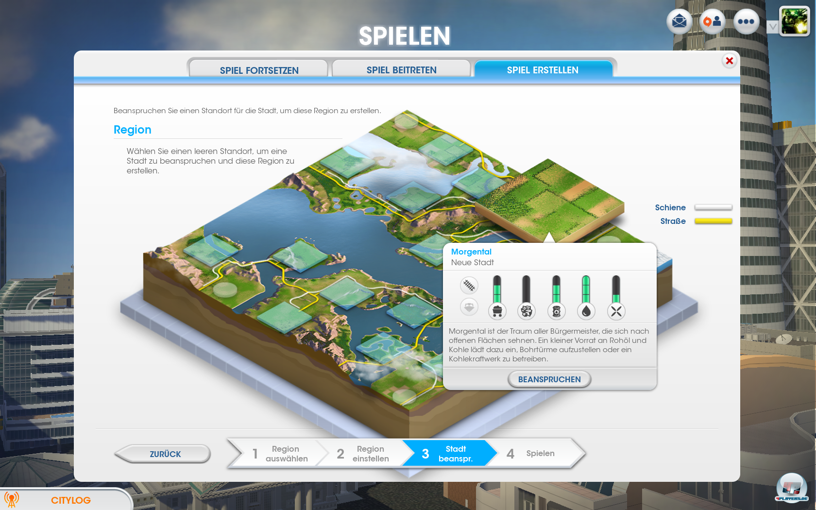 Jede Stadt verf&uuml;gt &uuml;ber unterschiedliche Rohstoffvorkommen.