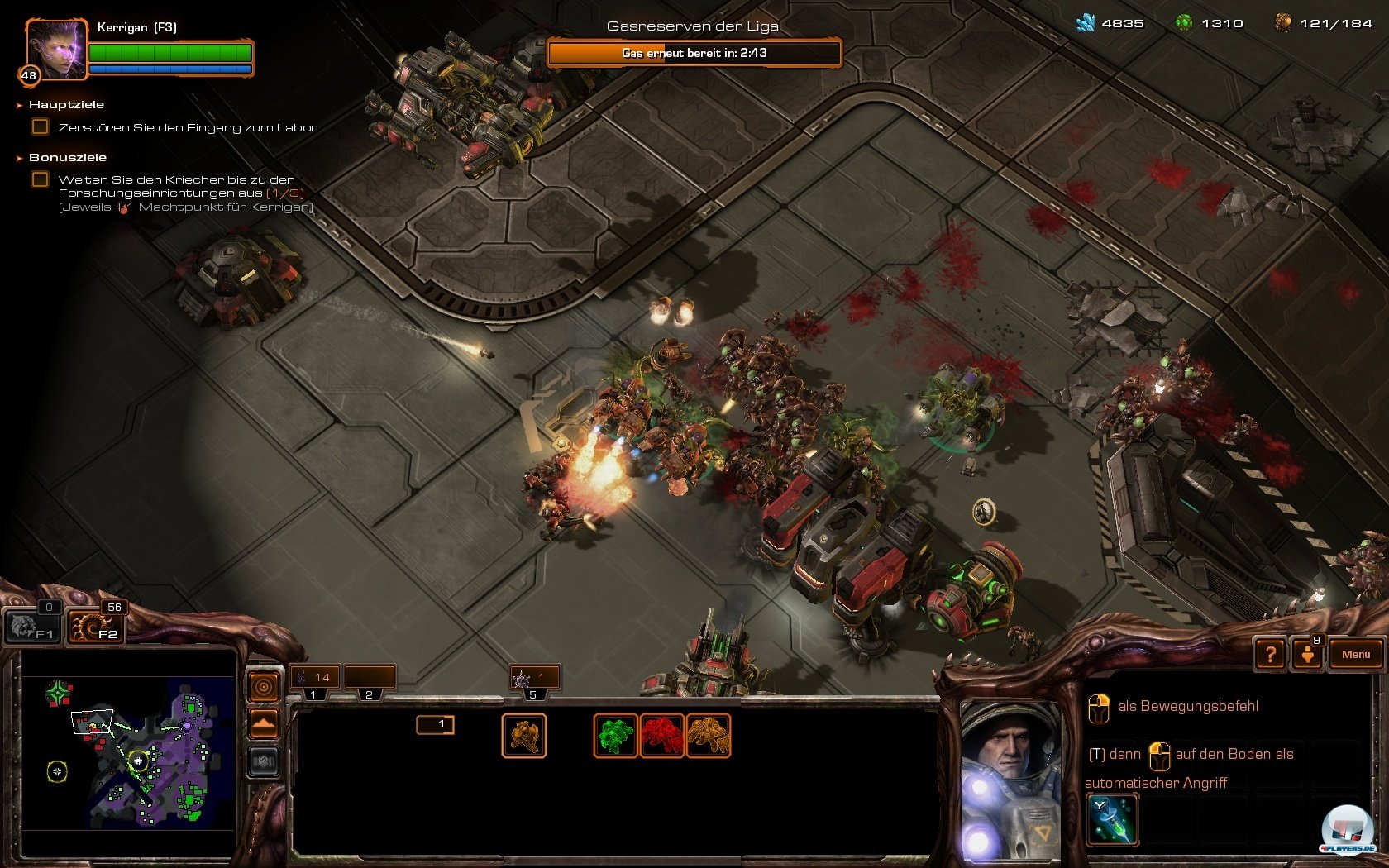 In dieser Mission wird regelm&auml;&szlig;ig Gas zur Vernichtung der verseuchten Angreifer eingesetzt. Die Pausen nutzt man zum Angriff!