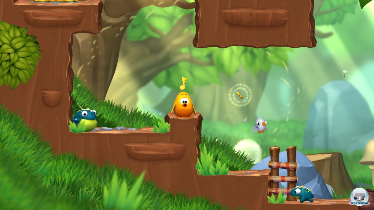 Zwischen den R&auml;tseln h&auml;ngen allerlei sammelbare Puzzle-Teile in der Luft.