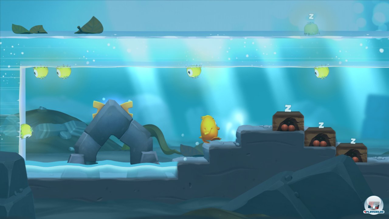 Gef&auml;hrlicher Marsch: Unter Wasser geht dem K&uuml;ken schnell die Puste aus.