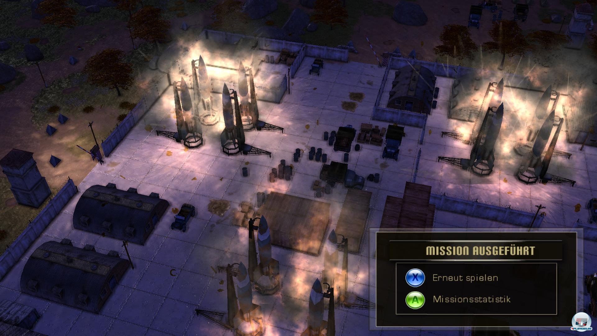 Diese von uns zerst&ouml;rte V2-Basis ist eine von wenigen Karten, die nicht aus einem kleinen Dorf bestehen.