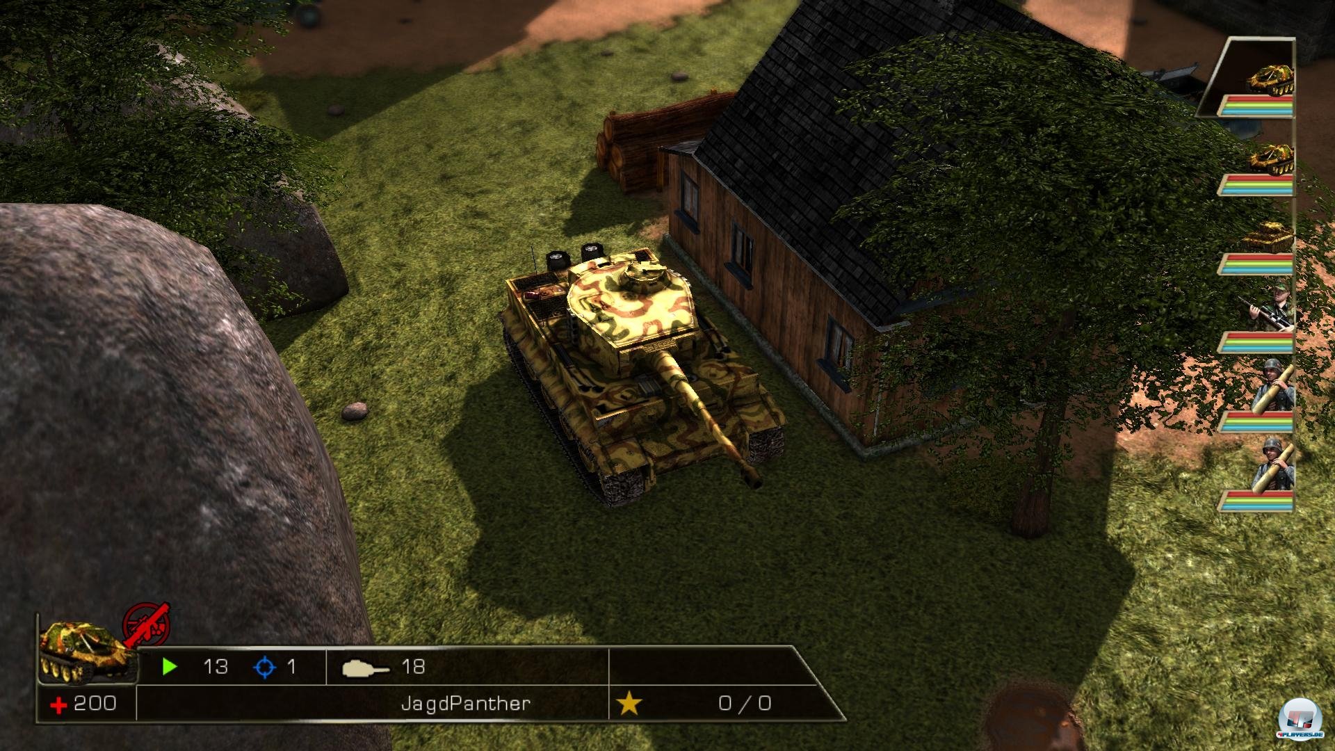 Der Tiger (im) Tank. Auch bei Legends of War ist die Raubkatze absolut t&ouml;dlich. 