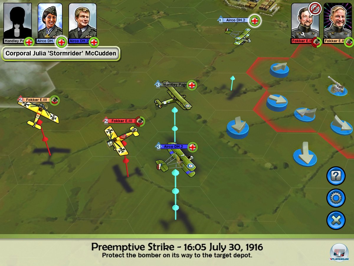 Der Himmel wird an den Seiten begrenzt, es gibt Wolken f&uuml;r die Tarnung und gef&auml;hrliche Bodengesch&uuml;tze.