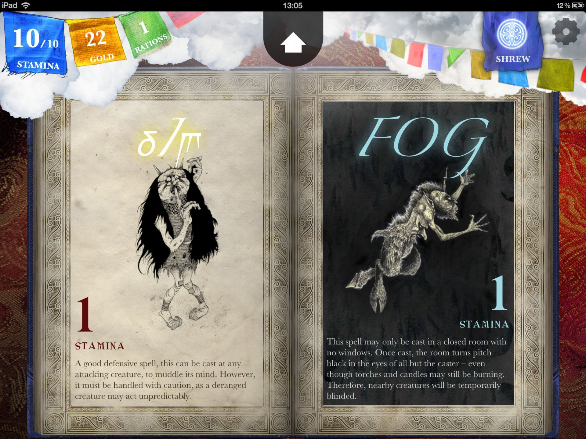 Das Magiesystem setzt auf drei Buchstaben; im Zauberbuch kann man Hinweise zur Wirkung nachschlagen. Das Magiesystem setzt auf drei Buchstaben; im Zauberbuch kann man Hinweise zur Wirkung nachschlagen.