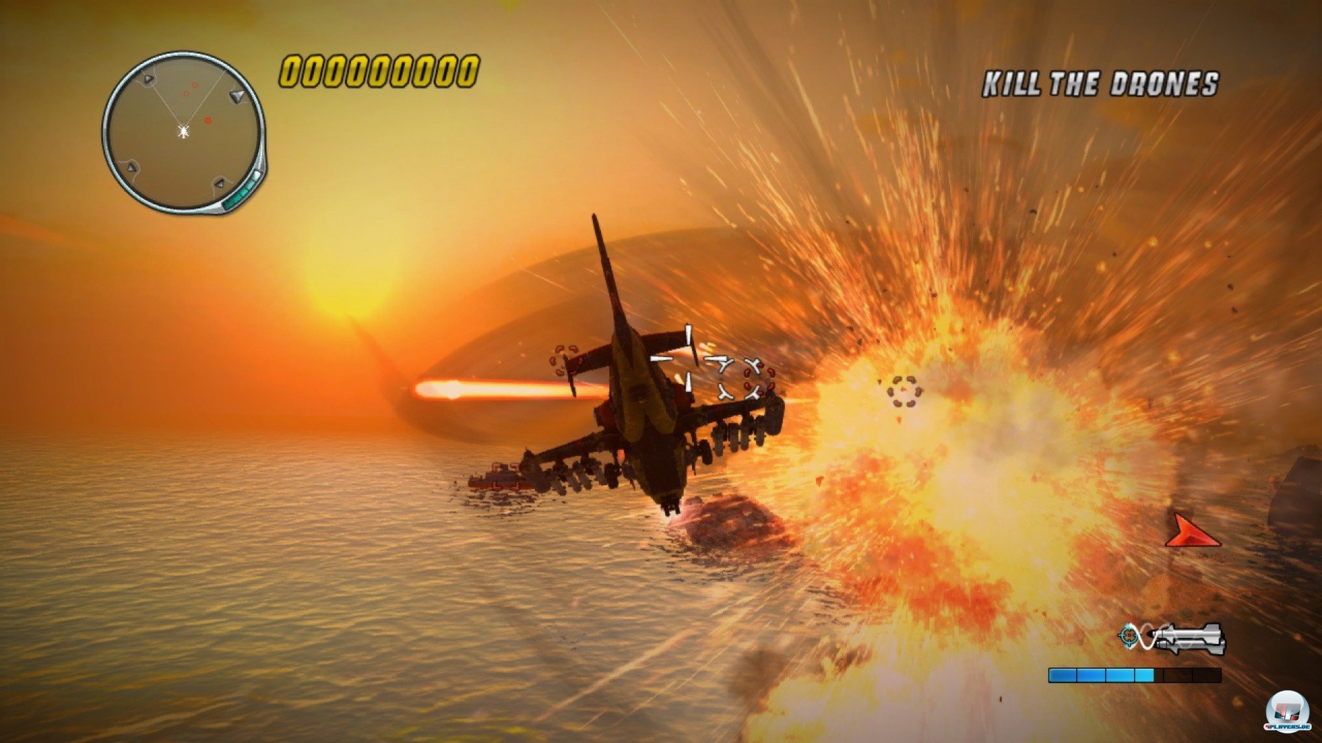 Ein malerischer Sonnenuntergang. Nicht im Bild: der Endgegner. Ein malerischer Sonnenuntergang. Nicht im Bild: der Endgegner.