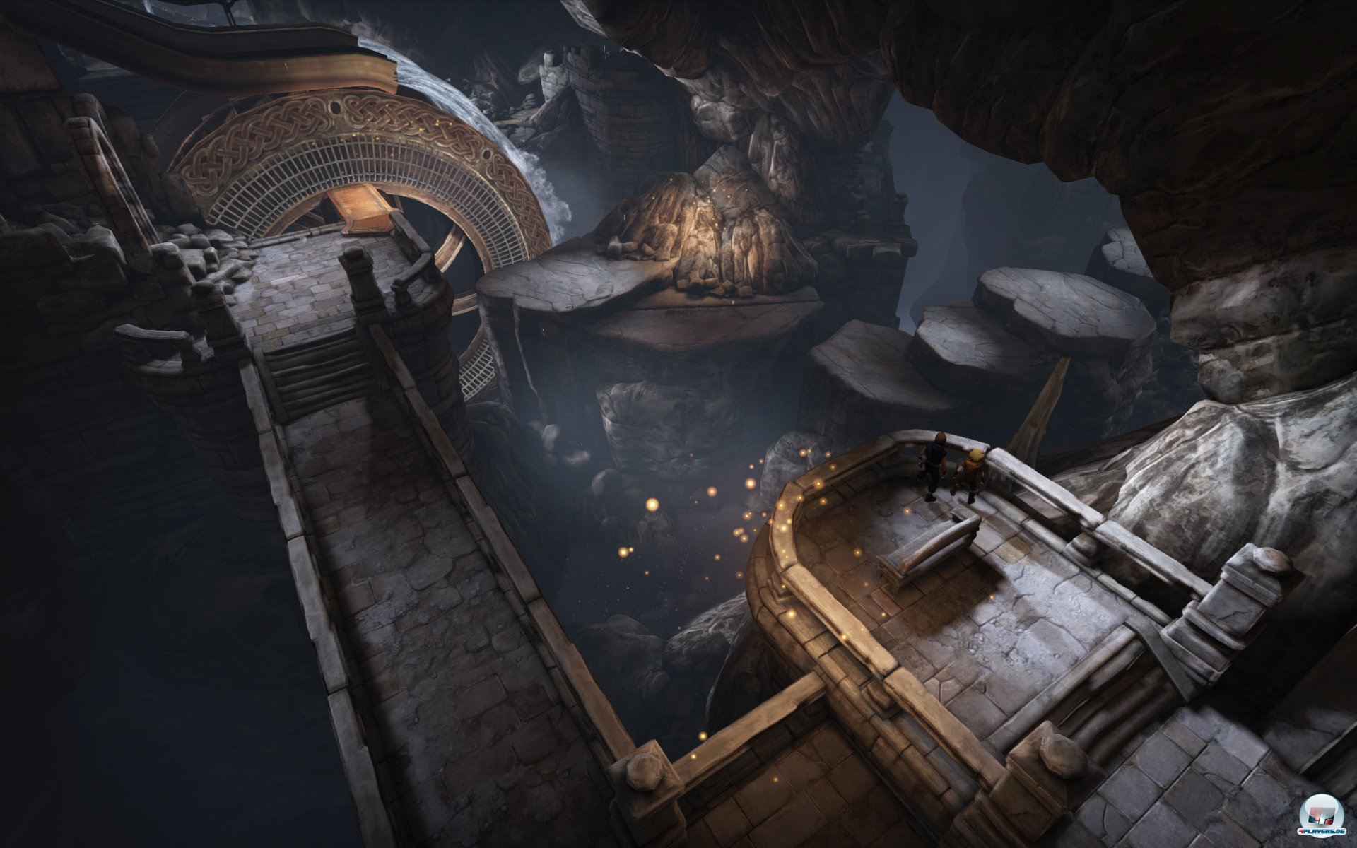 Auf seiner Mission muss das Bruderpaar auch d&uuml;stere Gew&ouml;lbe durchqueren.