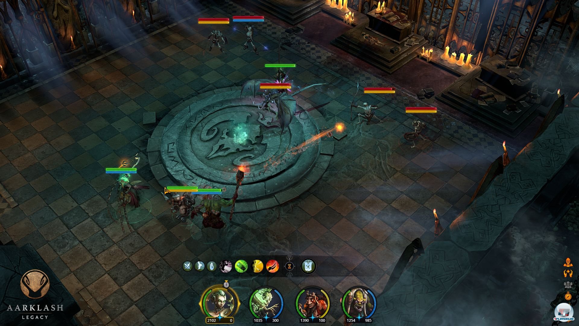 Projektilzaubern wie Feuerb&auml;llen kann man mit rechtzeitigen Positionswechseln ausweichen.