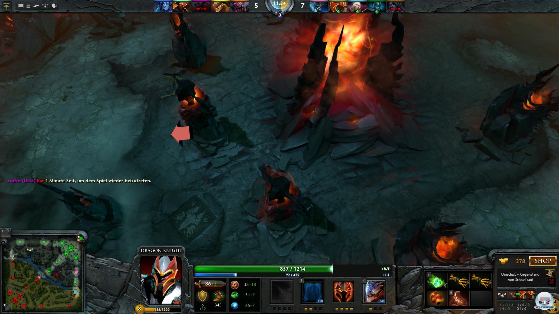 Das Ancient der Dire, eine der beiden Basen im Spiel. Das Ancient der Dire, eine der beiden Basen im Spiel.