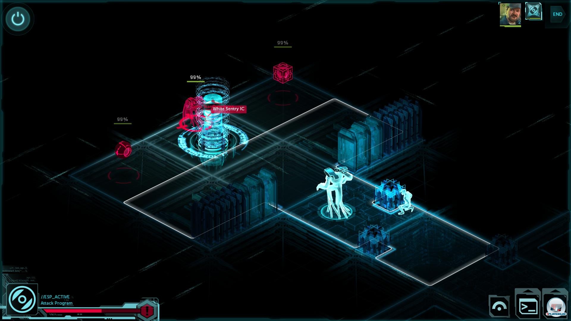 Die Matrix: Sieht bizarr aus, spielt sich aber genauso gew&auml;hnlich wie der Rest der rundentaktischen K&auml;mpfe.