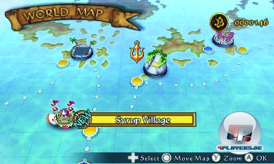 &Uuml;ber die Seekarte schippert man von Insel zu Insel.