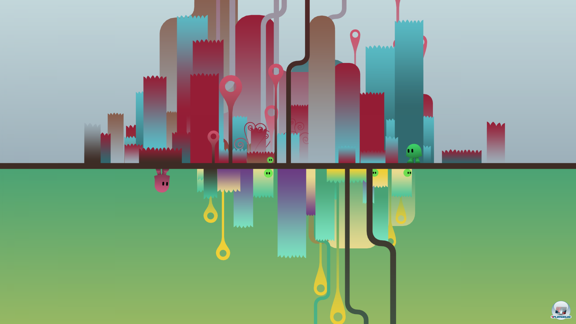 Das Design der Spielwelt mag minimalistisch sein, trotzdem wirkt es im Zusammenspiel mit dem atmosph&auml;rischen Soundtrack charmant.