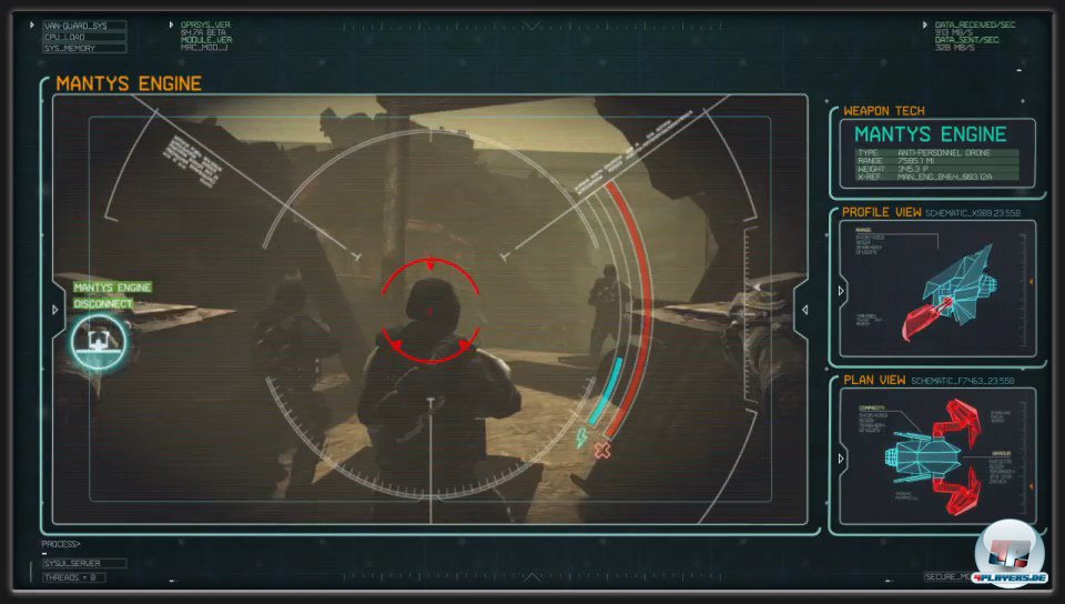 Äußerst praktisch: Mit der fernsteuerbaren Mantys-Drohne kann man sich schnell und umbemerkt an Feinde heranschleichen. Äußerst praktisch: Mit der fernsteuerbaren Mantys-Drohne kann man sich schnell und umbemerkt an Feinde heranschleichen.