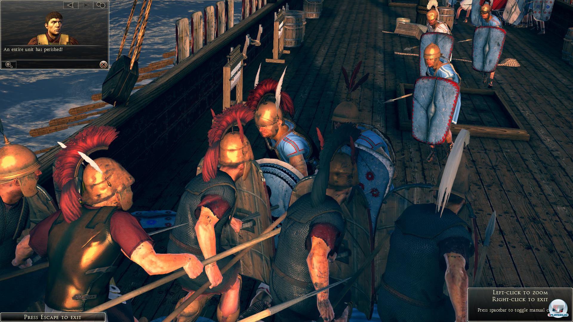 Auch auf hoher See wird gek&auml;mpft - inklusive Rammen, Feuer und Enterman&ouml;ver.