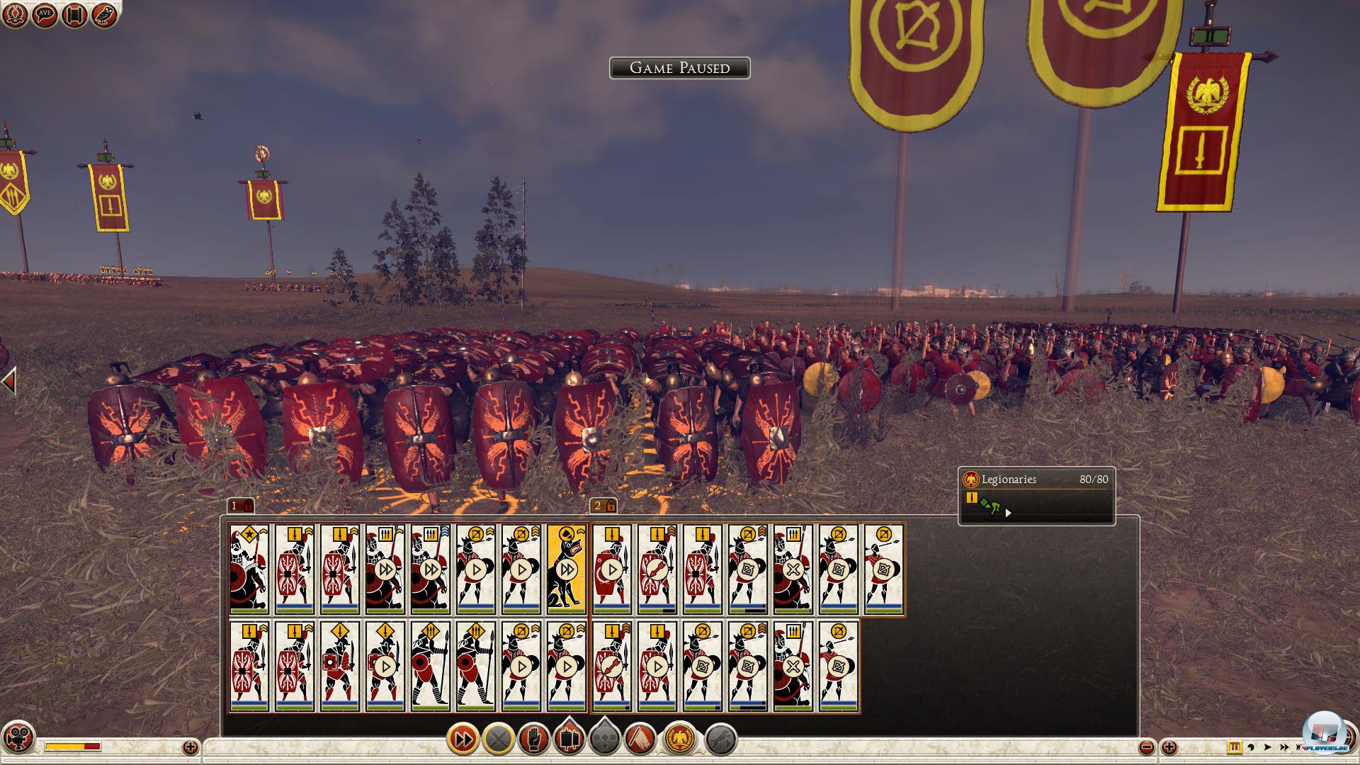 Sehr ansehnlich ist das authentische Verhalten der Truppen - zumindest beim Bilden von Schildkr&ouml;te & Co.