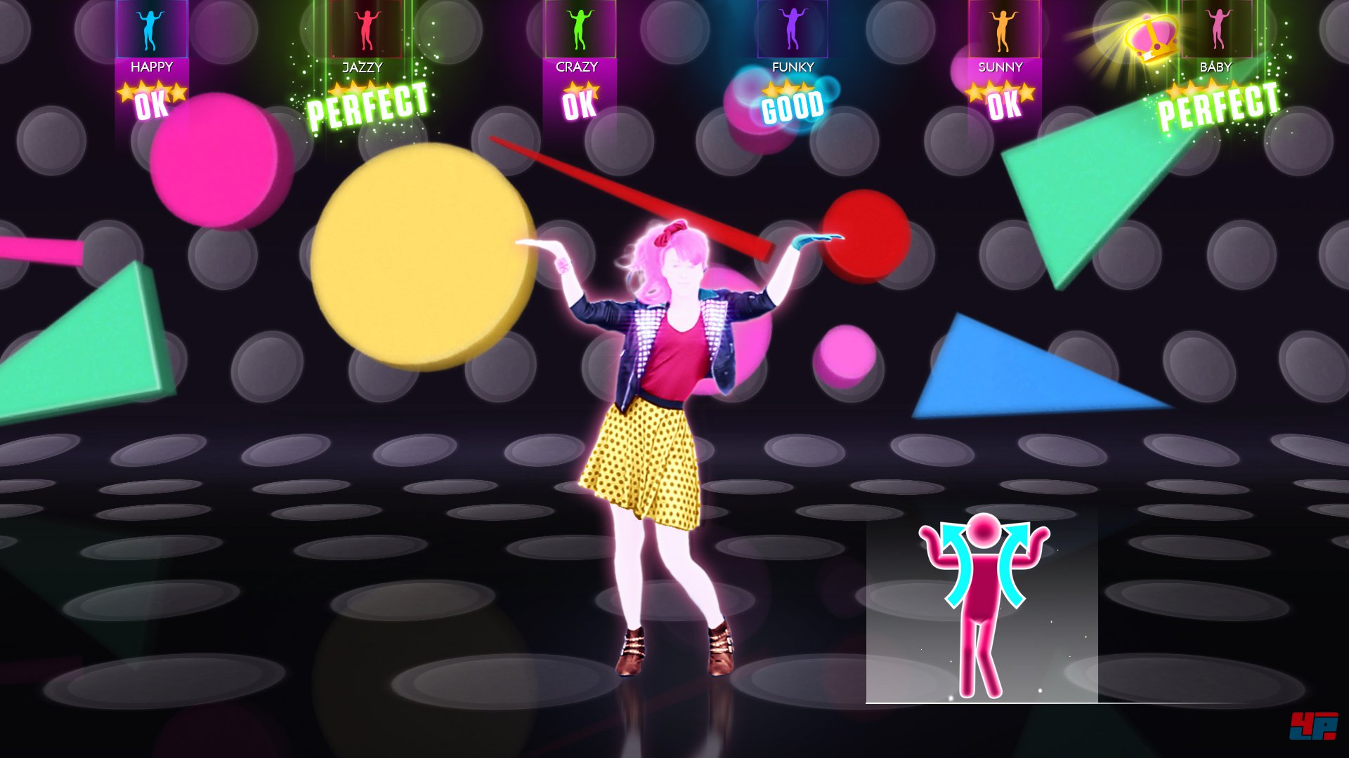 Farbenfroh und unkompliziert: Der Spa&szlig; steht bei Just Dance im Vordergrund.