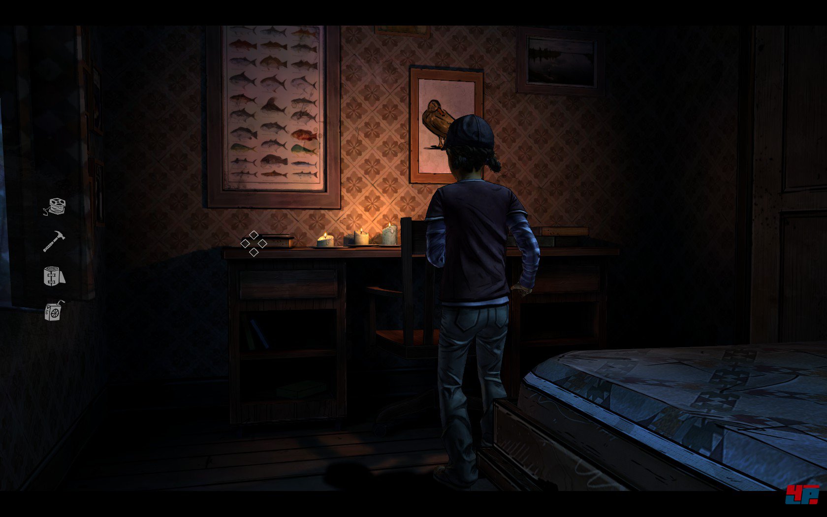 Trotz Inventar und freiem Bewegen darf Clementine nur wenige feste Aktionsm&ouml;glichkeiten nutzen.