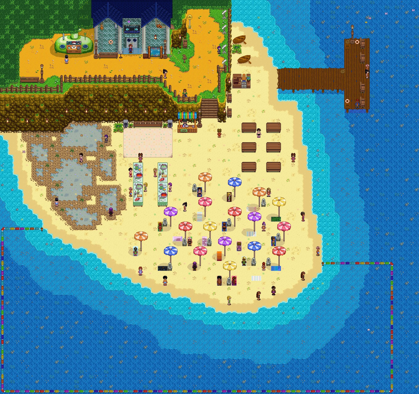 Ein gro&szlig;es Aquarium und ein schicker, neuer Strand: Mit Stardew Aquarium gibt es viel zu Entdecken.