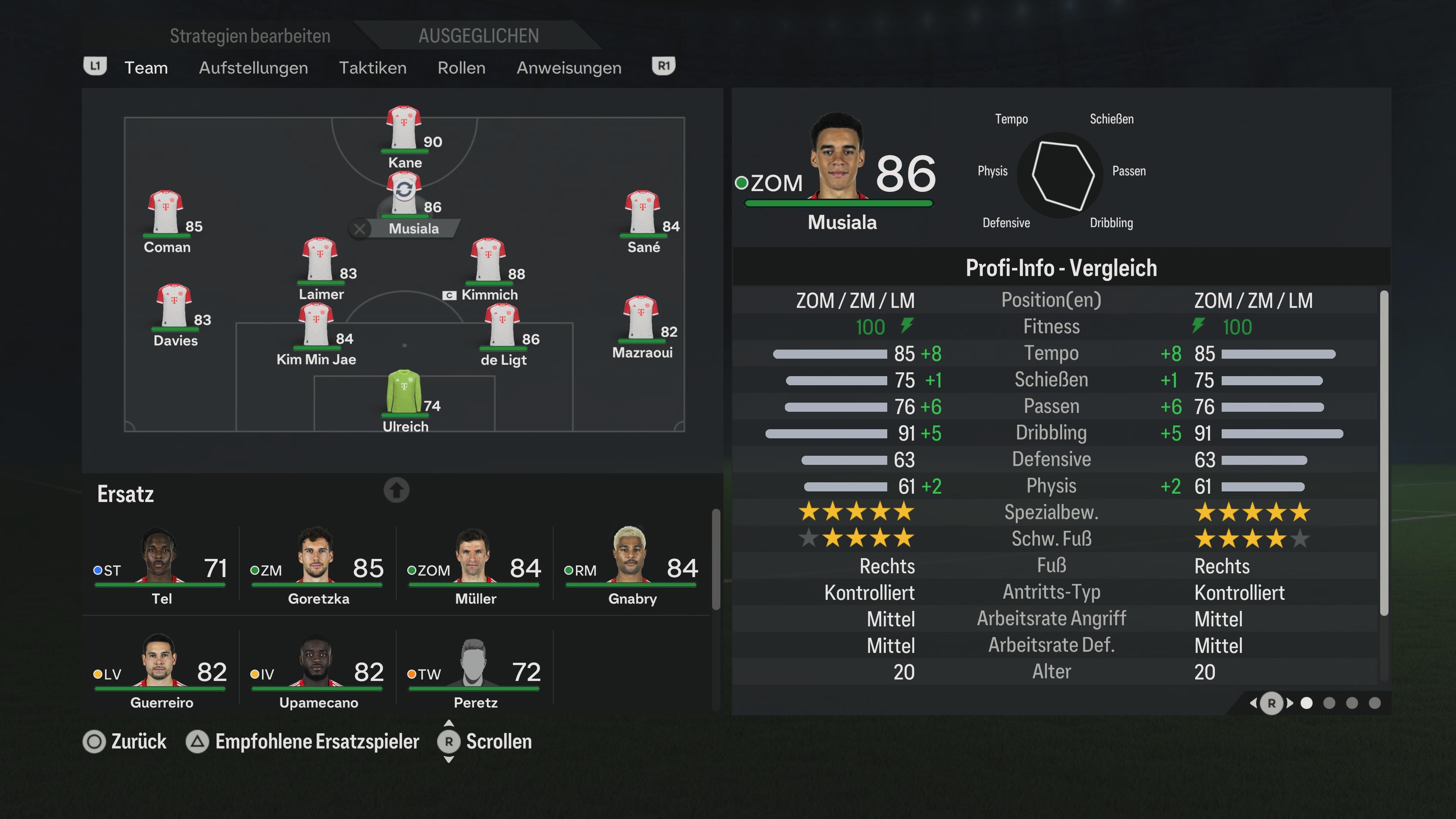 Jamal Musiala hat den h&ouml;chsten erwarteten Wert aller maximal 21 Jahre alten Spieler.