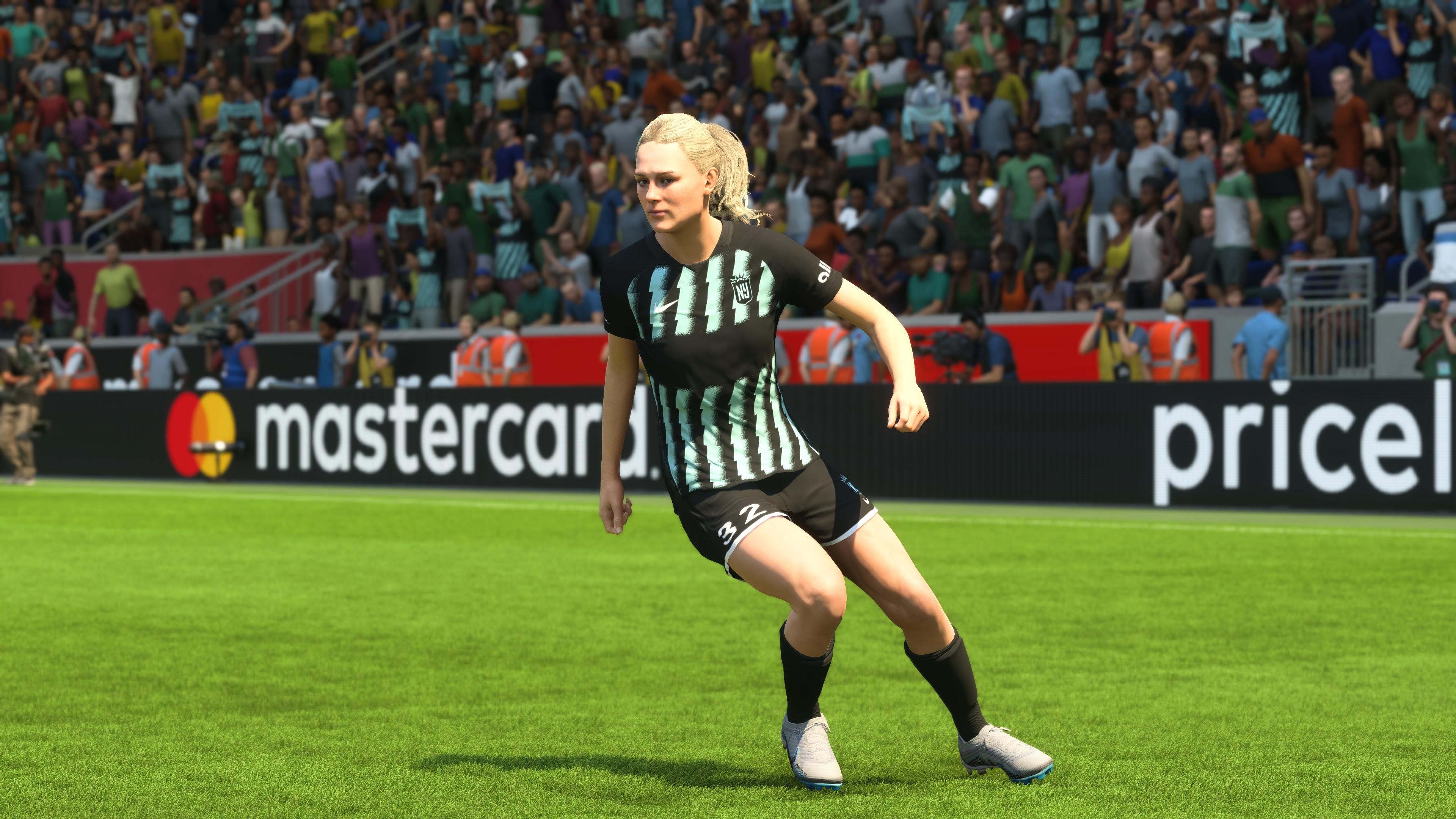 Ein Hauch von Batman umgibt den NJ/NY Gotham FC aus der Women&rsquo;s Soccer League. Dynamische Streifen in Schwarz und leuchtendem Hellblau, wie Blitze in der Nacht, wecken den dunklen Ritter in jeder Spielerin. Und auch das d&uuml;stere Logo ist ein Hingucker.