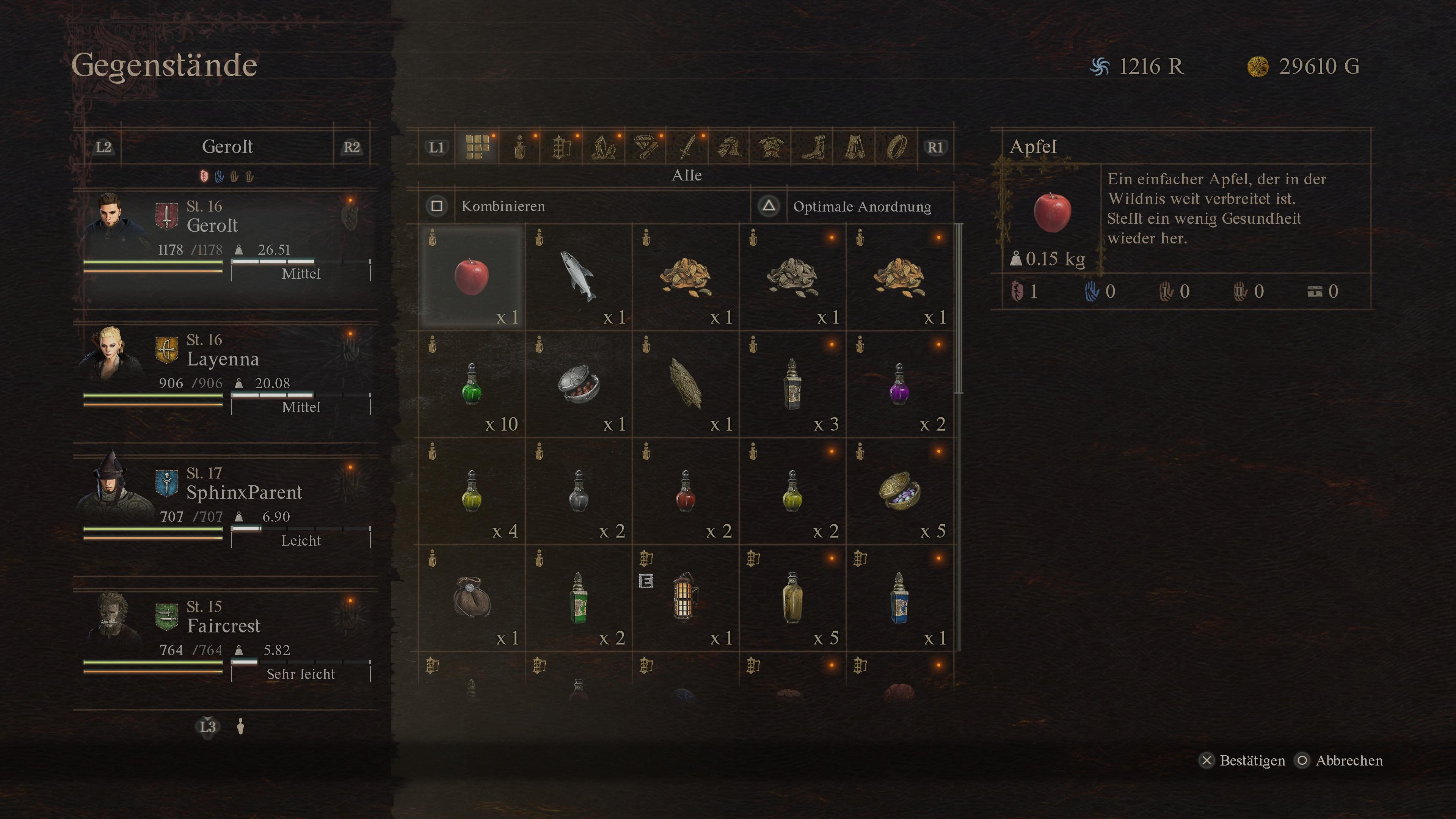 Überhebt euch nicht: Alle Gegenstände aus dem Inventar können auch auf die Schultern der Vasallen abgeladen werden. Überhebt euch nicht: Alle Gegenstände aus dem Inventar können auch auf die Schultern der Vasallen abgeladen werden.