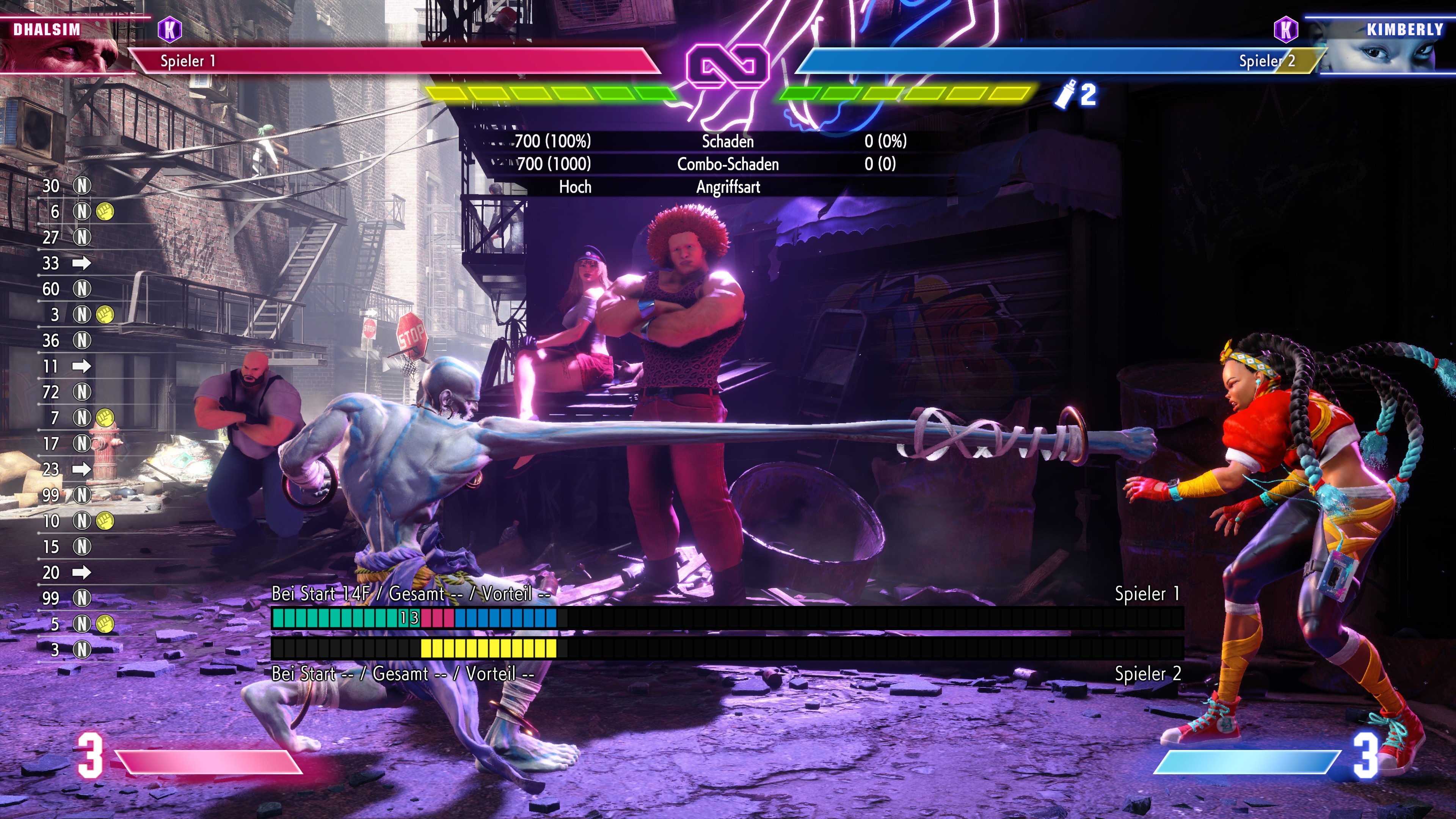 Umfangreicher geht kaum: Der Trainings-Modus bietet etliche Einstellmöglichkeiten für Anfänger und Profis – inklusive Frame-Zähler für jeden einzelnen Move. Umfangreicher geht kaum: Der Trainings-Modus bietet etliche Einstellmöglichkeiten für Anfänger und Profis – inklusive Frame-Zähler für jeden einzelnen Move.