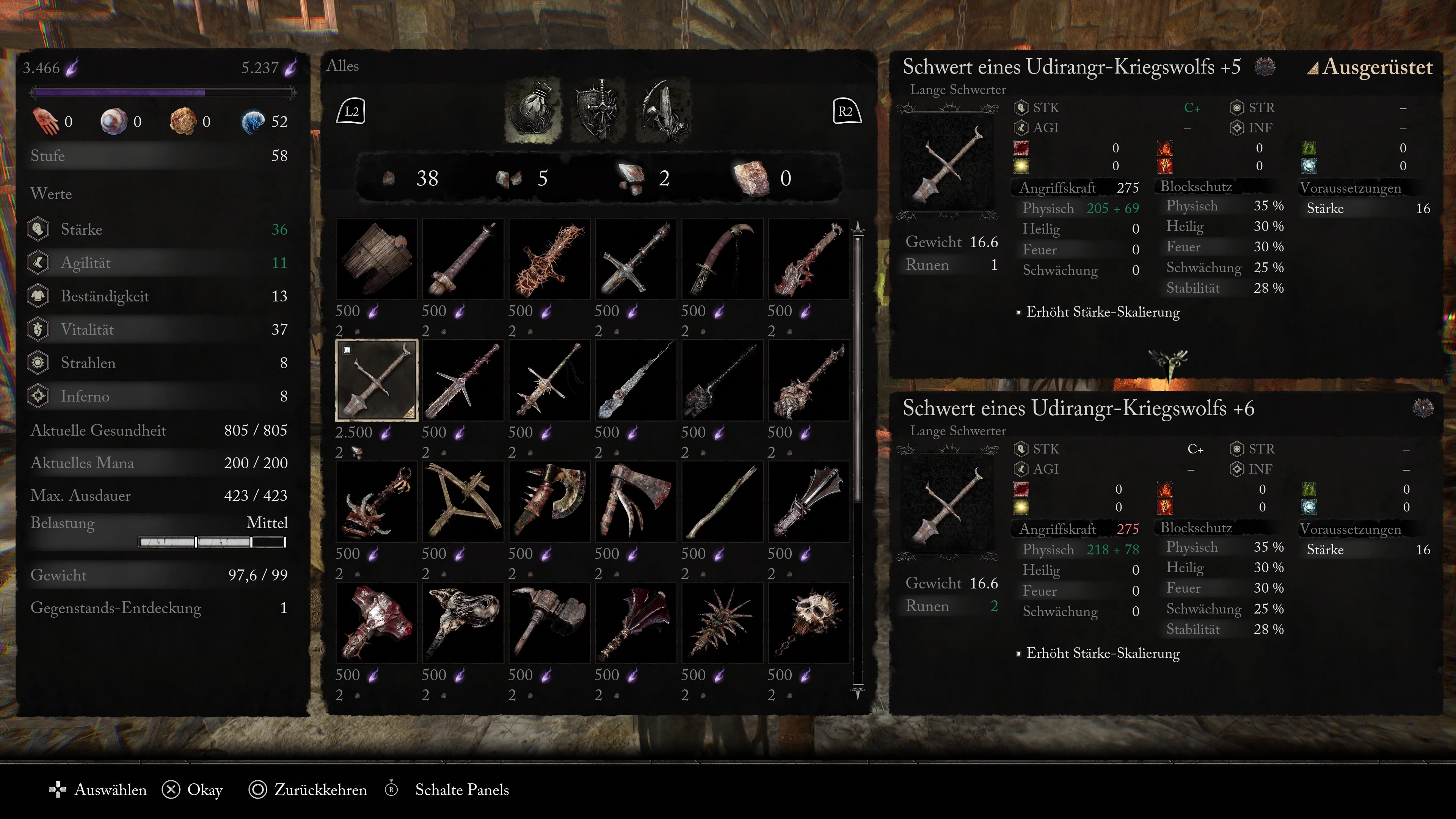 Schwerter, &Auml;xte, Armbr&uuml;ste: Wer gerne neue Ausr&uuml;stung ausprobiert, hat in Lords of the Fallen die Qual der Wahl. Steine zum Upgraden gibt es f&uuml;r fr&uuml;he Stufen im &Uuml;berfluss, die f&uuml;r sp&auml;tere sind deutlich seltener.