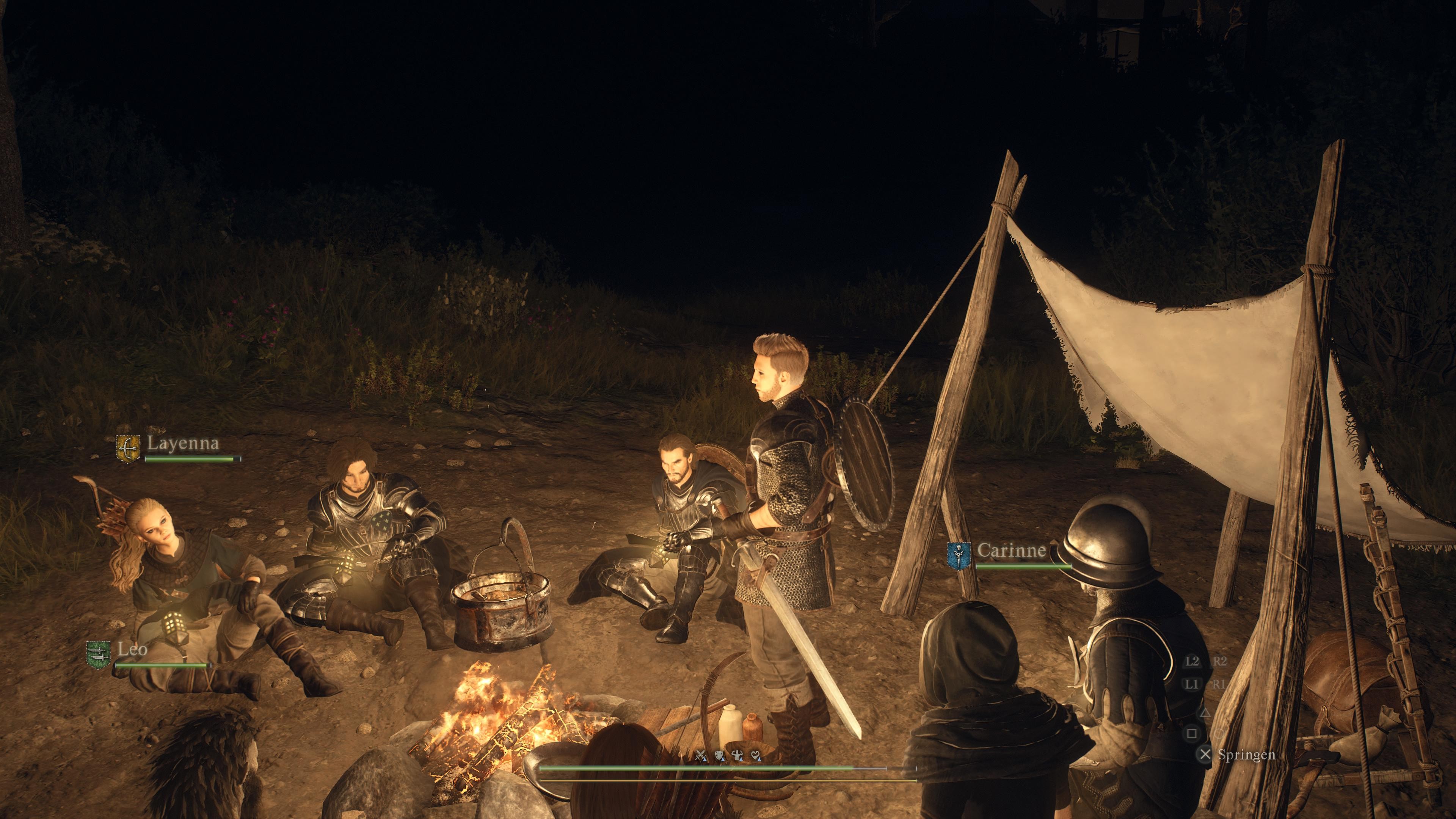 In der Nacht solltet ihr lieber ein Lager aufschlagen als in der gefährlichen Welt weiterzureisen. Aber Vorsicht: Auch hier sind Monsterangriffe nicht ausgeschlossen. In der Nacht solltet ihr lieber ein Lager aufschlagen als in der gefährlichen Welt weiterzureisen. Aber Vorsicht: Auch hier sind Monsterangriffe nicht ausgeschlossen.