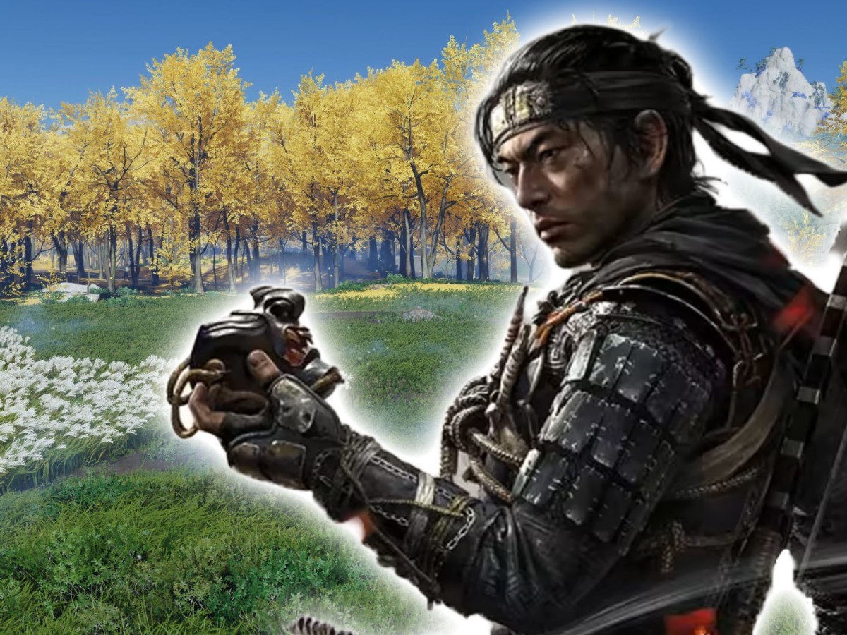 Screenshot-Montage als Aufmacher zum Test von Ghost of Tsushima.